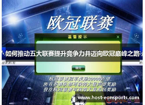 如何推动五大联赛提升竞争力并迈向欧冠巅峰之路